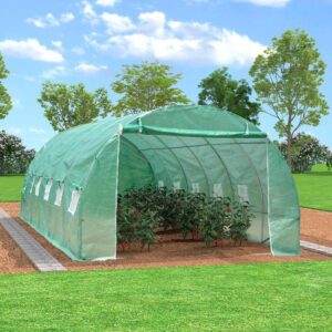 Solar de grădină 8x3x2.5m, polietilenă 240 g/m2, rezistentă la UV, țeavă 26 * 1.2mm