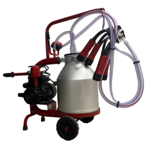 Aparat de muls vaci, 1 post, 1 bidon 30L aluminiu, pahare plastic, 250l/min, 0,55kw