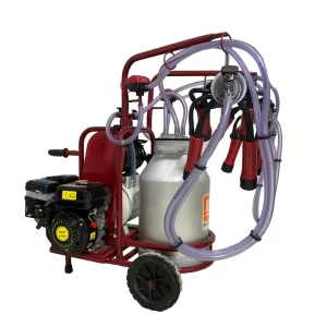 Aparat de muls vaci, 2 posturi, 1bidon 40L inox, pahare inox, 250l/min, 0,55kW si motor termic
