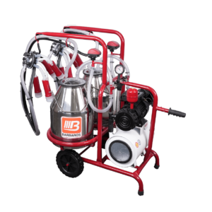 Aparat de muls vaci, 4 posturi, 2 bidoane 30l inox, pahare inox, 250l/min, 0,55kW si motor termic