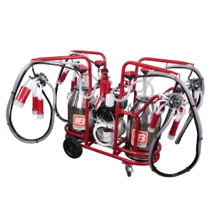 Aparat de muls vaci, 4 posturi, 2 bidoane 30L inox, pahare inox, 500l/min, 1,1kW, ulei