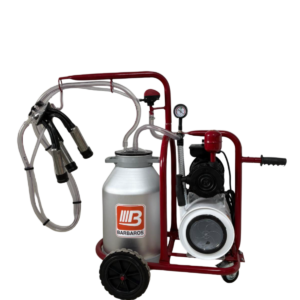Aparat de muls vaci cu tanc vacuum, 1post , 1bidon 40l aluminiu