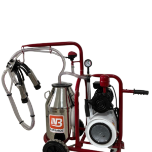 Aparat de muls vaci cu tanc vacuum, 1post , 1bidon 40l inox, pahare inox, 250l/min, 0.55kw