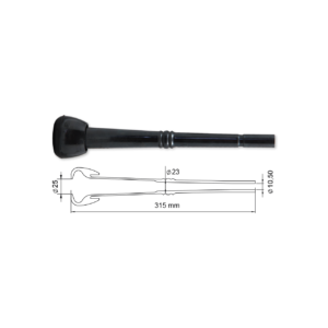 Manson din cauciuc tip 1, Ø25mm-Ø23mm-Ø10,50 mm, lungime 315 mm, 4 buc
